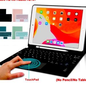 For iPad 7th Gen 10.2 Bluetooth Touchpad Keyboard